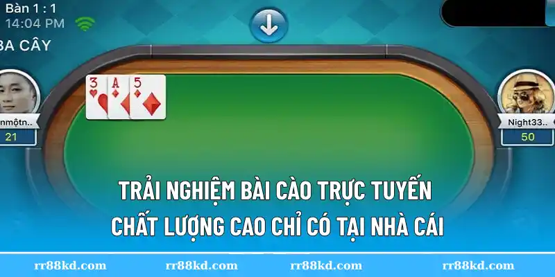 Trải nghiệm bài cào trực tuyến chất lượng cao chỉ có tại nhà cái